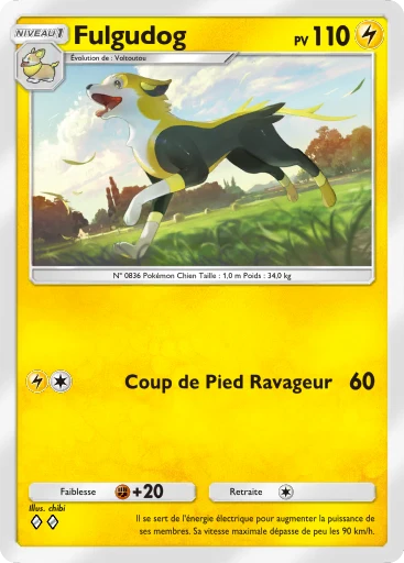 Carte Pokémon Fulgudog de l'extension Méga-Ascension