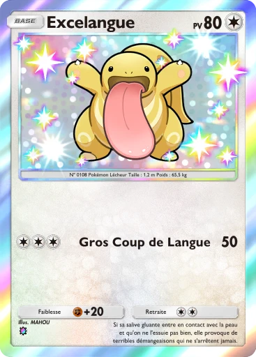 Carte Pokémon Excelangue de l'extension Sagesse entre Ciel et Mer