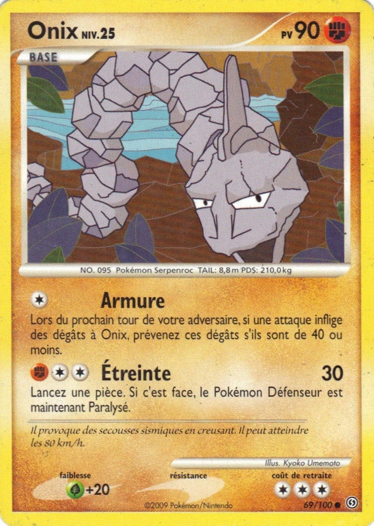 Carte Pokémon Onix de l'extension Tempête