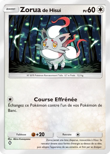 Carte Pokémon Zorua de Hisui de l'extension Jours Heureux