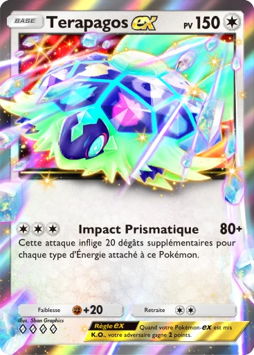 Carte Pokémon Terapagos-ex de l'extension Booster de Luxe Méga