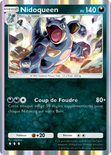 Carte Pokémon Nidoqueen de l'extension Puissance Génétique