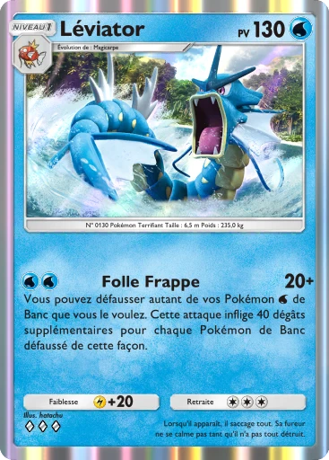 Carte Pokémon Léviator de l'extension Sagesse entre Ciel et Mer