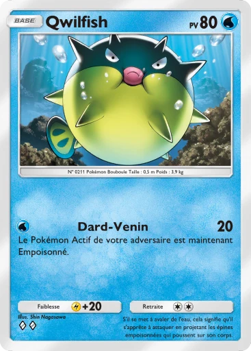 Carte Pokémon Qwilfish de l'extension Sagesse entre Ciel et Mer