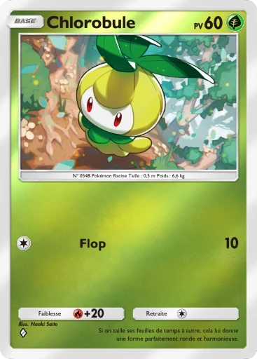 Carte Pokémon Chlorobule de l'extension Booster de Luxe Méga