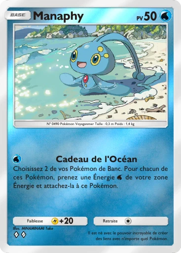 Carte Pokémon Manaphy de l'extension Booster de Luxe ex