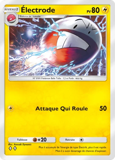 Carte Pokémon Électrode de l'extension Choc Spatio-Temporel