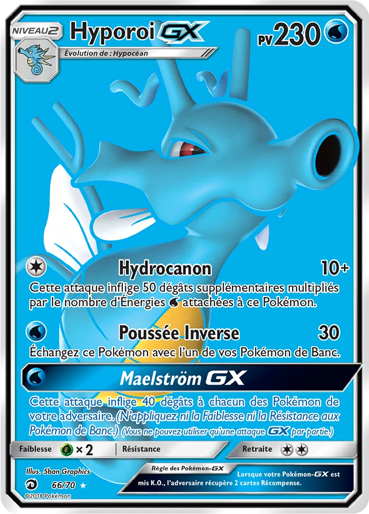 Carte Pokémon Hyporoi GX de l'extension Majesté Des Dragons