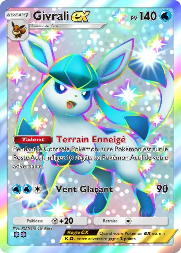 Carte Pokémon Givrali-ex de l'extension Sagesse entre Ciel et Mer