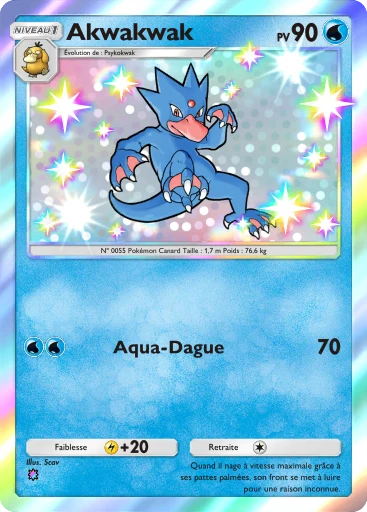 Carte Pokémon Akwakwak de l'extension Source Secrète