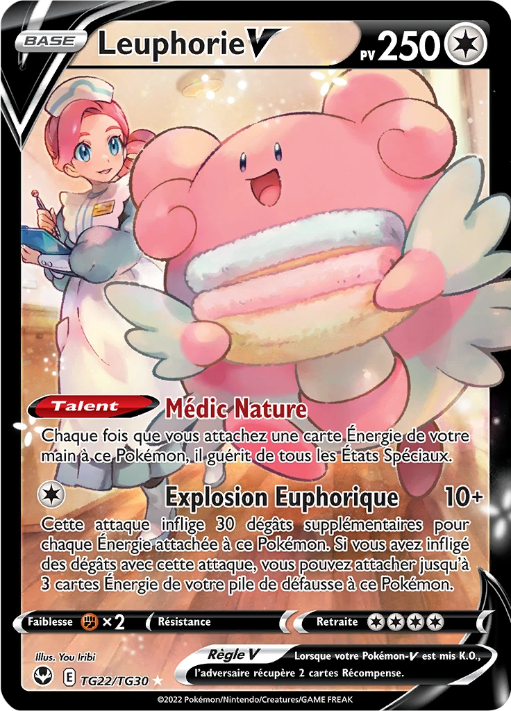 Carte Pokémon Leuphorie V de l'extension Tempête Argentée