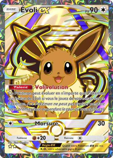 Carte Pokémon Évoli-ex de l'extension Booster de Luxe ex