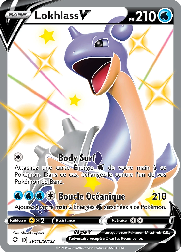 Carte Pokémon Lokhlass V de l'extension Destinées Radieuses