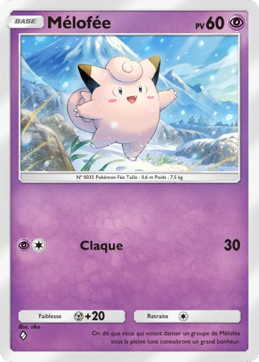 Carte Pokémon Mélofée de l'extension Lumière Triomphale