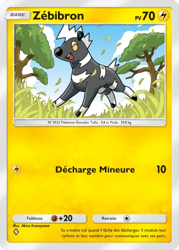 Carte Pokémon Zébibron de l'extension Méga-Ascension