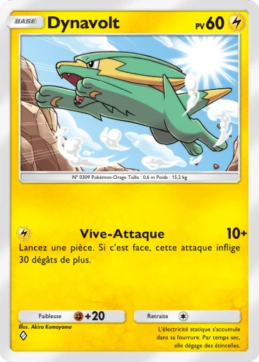 Carte Pokémon Dynavolt de l'extension Booster de Luxe Méga