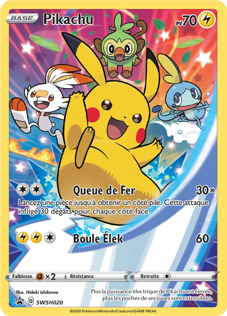 Carte Pokémon Pikachu de l'extension Promo SWSH