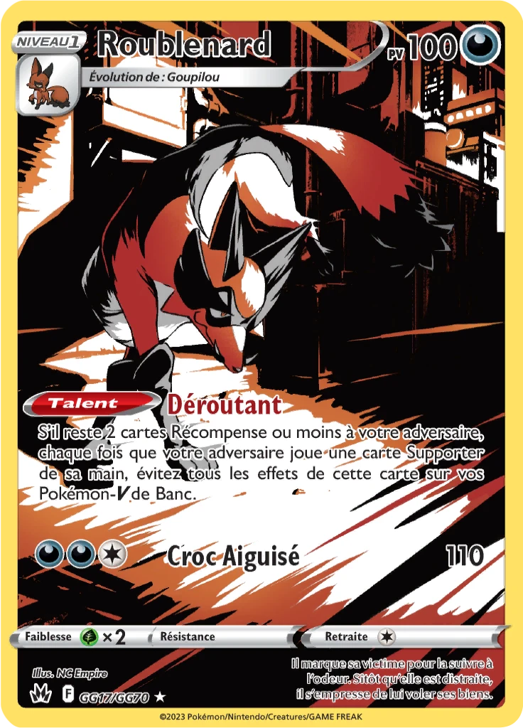 Carte Pokémon Roublenard de l'extension Zénith Suprême