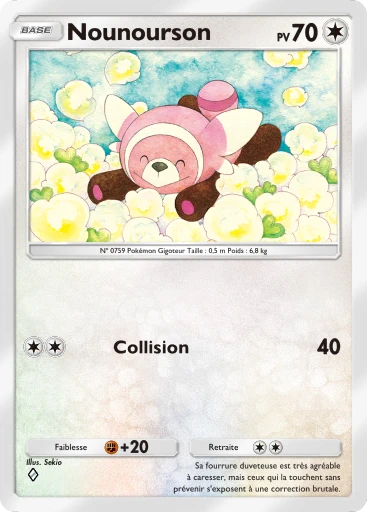 Carte Pokémon Nounourson de l'extension Crise Interdimensionnelle