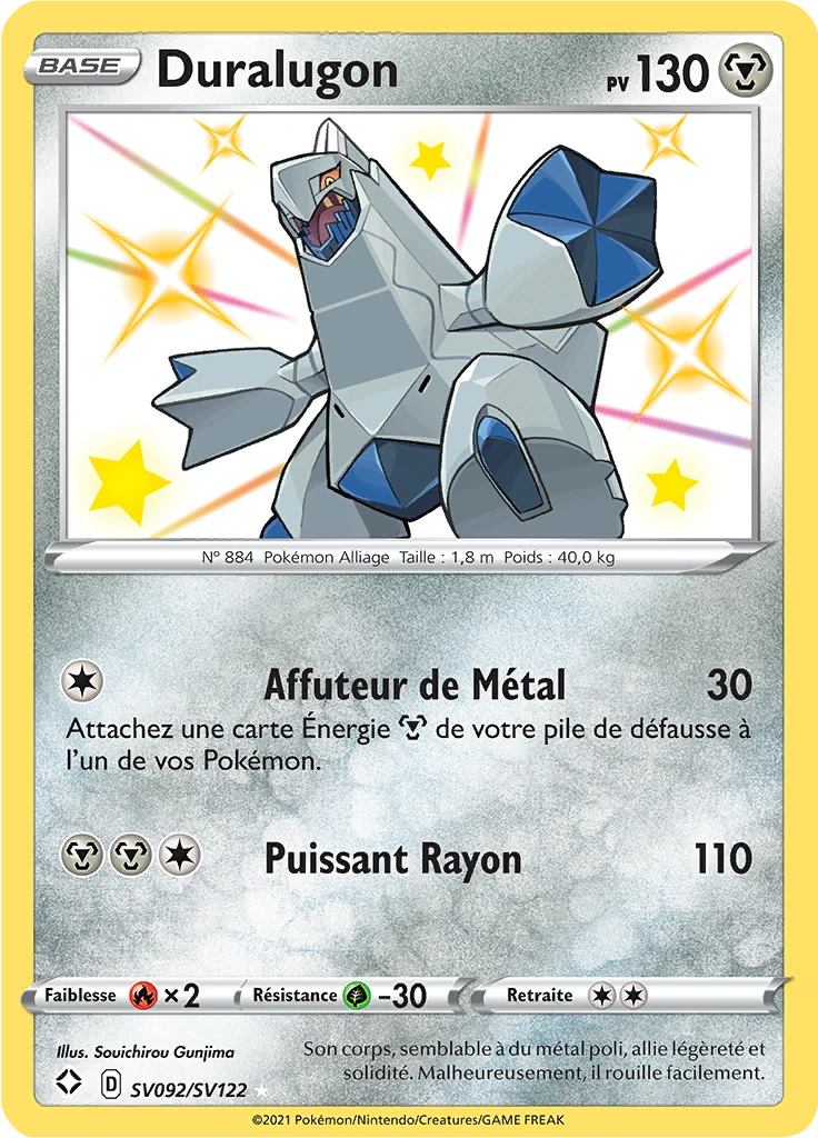 Carte Pokémon Duralugon de l'extension Destinées Radieuses