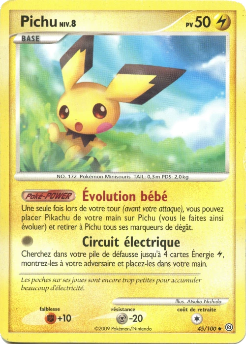 Carte Pokémon Pichu de l'extension Tempête