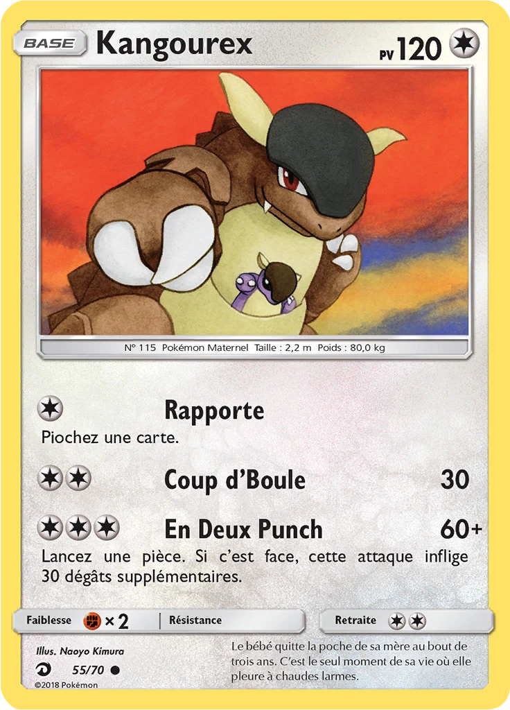 Carte Pokémon Kangourex de l'extension Majesté Des Dragons