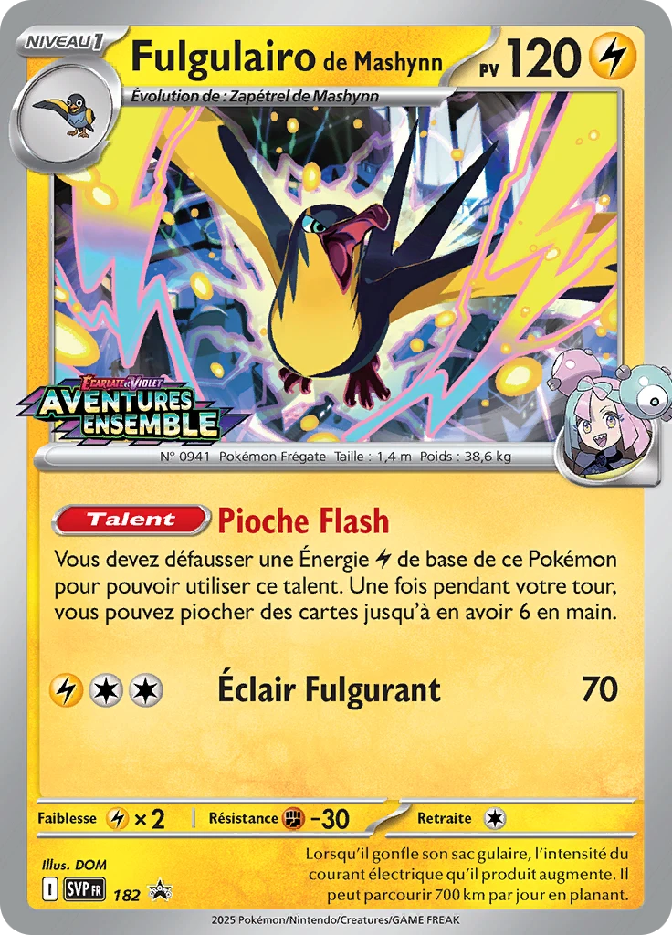 Carte Pokémon Fulgulairo de Mashynn de l'extension SVP Black Star Promos