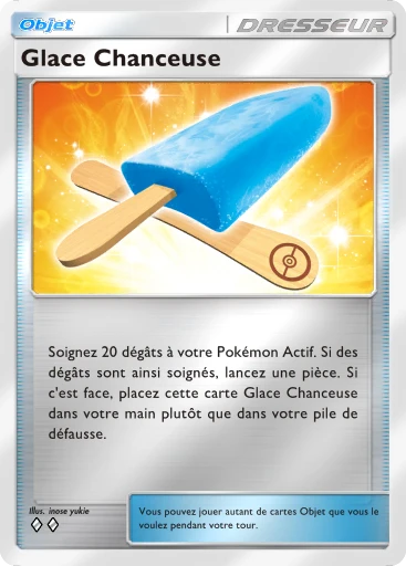 Carte Pokémon Glace Chanceuse de l'extension Booster de Luxe Méga