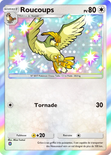 Carte Pokémon Roucoups de l'extension Crise Interdimensionnelle