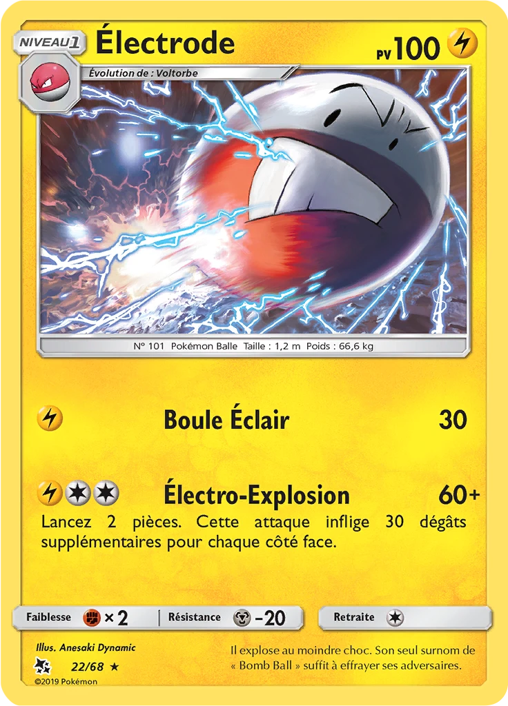 Carte Pokémon Électrode de l'extension Destinées Occultes