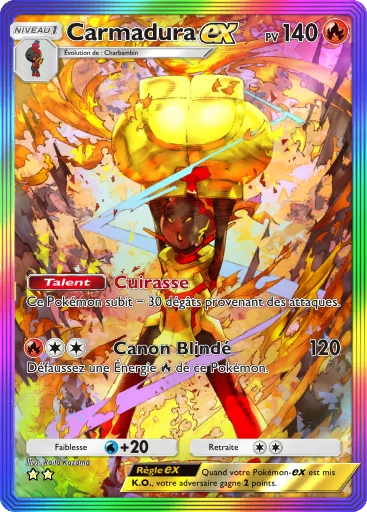 Carte Pokémon Carmadura-ex de l'extension Merveilles de Paldea