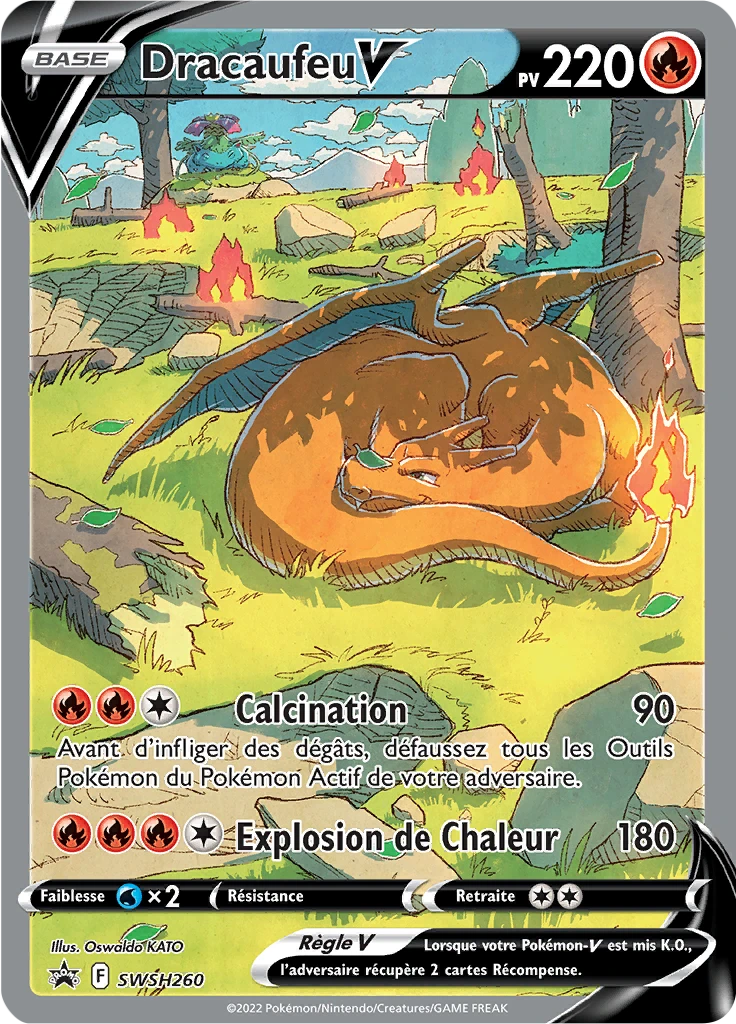 Carte Pokémon Dracaufeu V de l'extension Promo SWSH