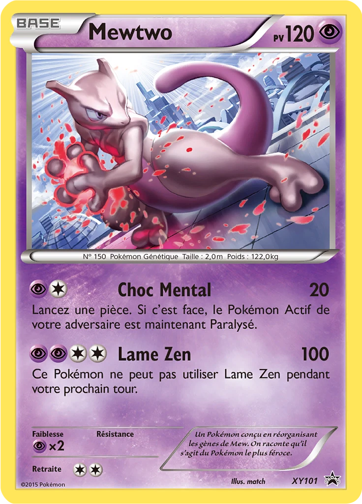Carte Pokémon Mewtwo de l'extension Promo XY