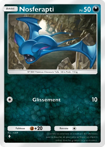 Carte Pokémon Nosferapti de l'extension Puissance Génétique