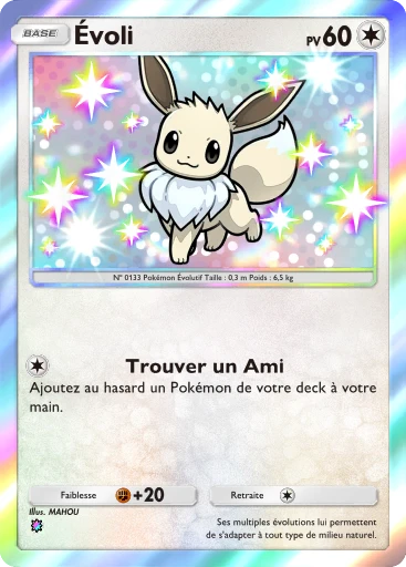 Carte Pokémon Évoli de l'extension Sagesse entre Ciel et Mer