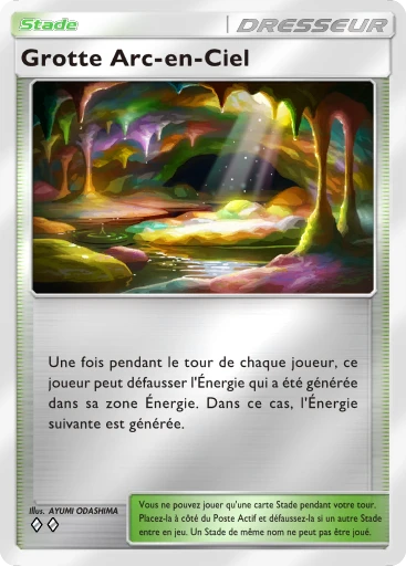 Carte Pokémon Grotte Arc-en-Ciel de l'extension Booster de Luxe Méga