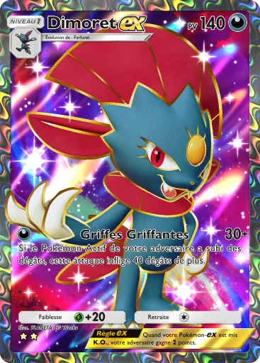 Carte Pokémon Dimoret-ex de l'extension Choc Spatio-Temporel