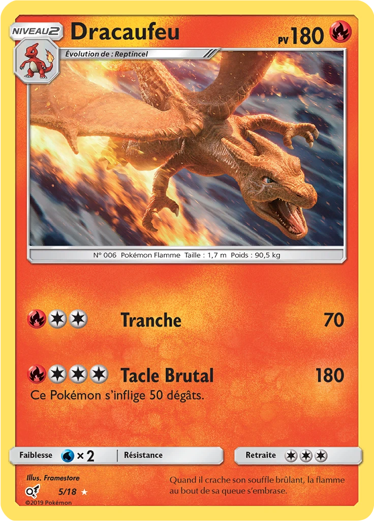 Carte Pokémon Dracaufeu de l'extension Détective Pikachu
