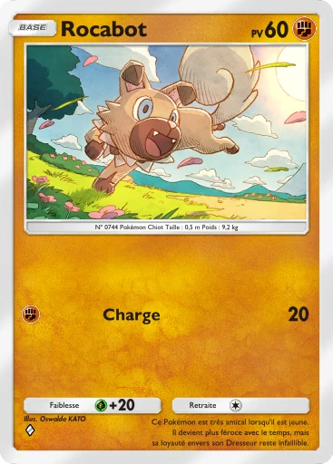 Carte Pokémon Rocabot de l'extension Gardiens Astraux