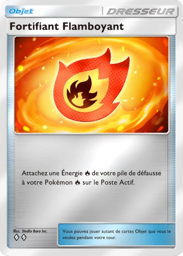 Carte Pokémon Fortifiant Flamboyant de l'extension Booster de Luxe Méga