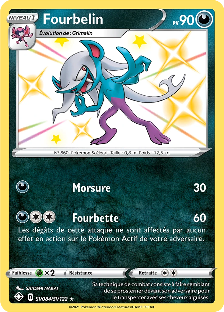 Carte Pokémon Fourbelin de l'extension Destinées Radieuses