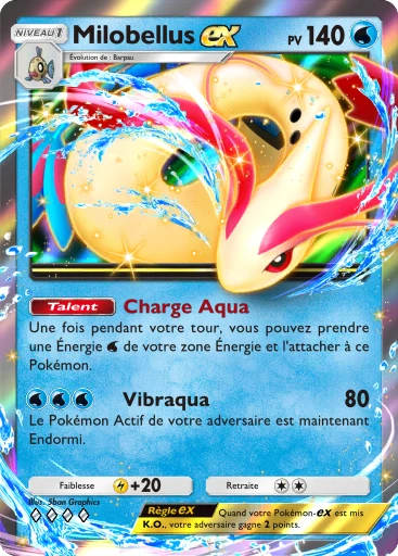 Carte Pokémon Milobellus-ex de l'extension Booster de Luxe Méga