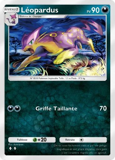 Carte Pokémon Léopardus de l'extension La Clairière d'Évoli