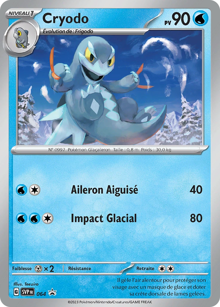 Carte Pokémon Cryodo de l'extension SVP Black Star Promos