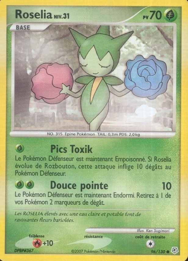 Carte Pokémon Rosélia de l'extension Diamant & Perle