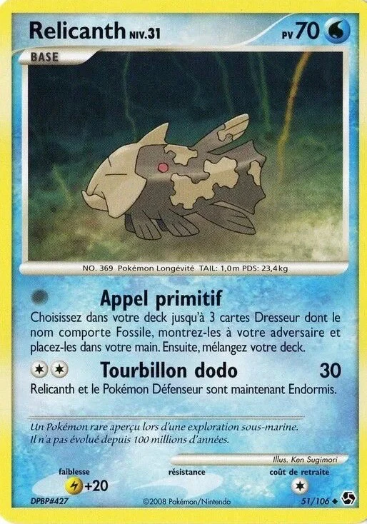 Carte Pokémon Relicanth de l'extension Duels au Sommets