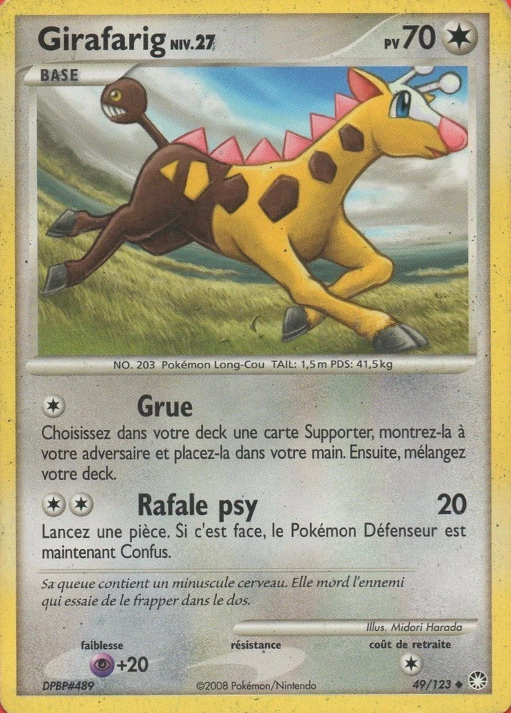 Carte Pokémon Girafarig de l'extension Trésors Mystérieux