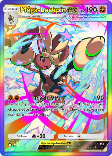 Carte Pokémon Méga-Lockpin-ex de l'extension Embrasement Écarlate