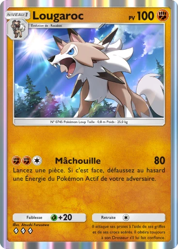 Carte Pokémon Lougaroc de l'extension Gardiens Astraux