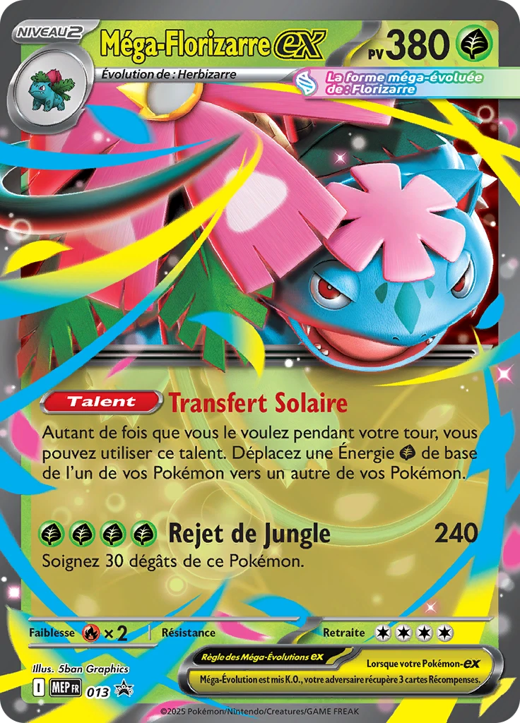 Carte Pokémon Méga-Florizarre-ex de l'extension MEP Black Star Promos